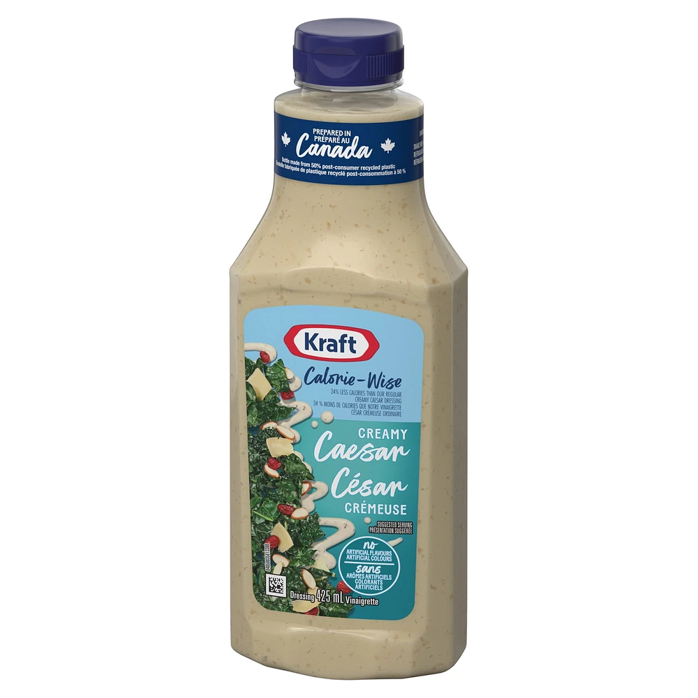 Kraft Calorie-Wise Creamy Caesar Salad Dressing, 425 mL Bottle