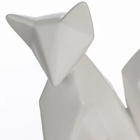 Holiday Time Décor Animal de renard en céramique blanche de 14cm