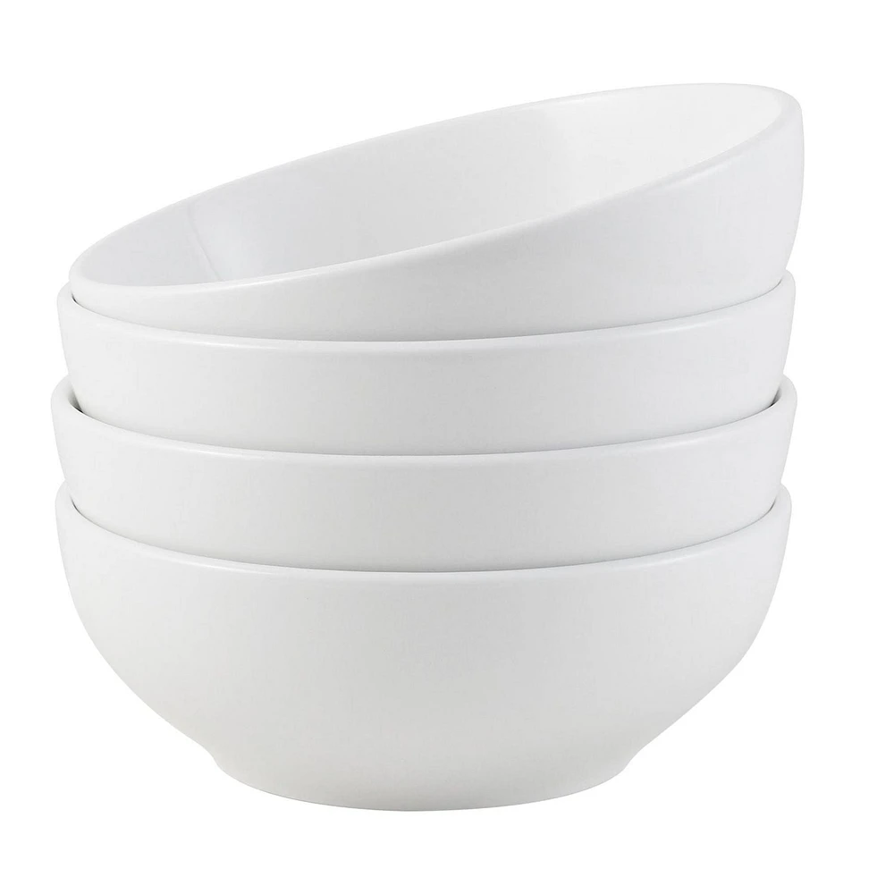 Mainstays Glazed White Stoneware Dinnerware Set, 12-Pieces, 12 PCS
