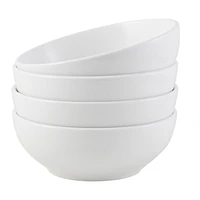 Mainstays Glazed White Stoneware Dinnerware Set, 12-Pieces, 12 PCS