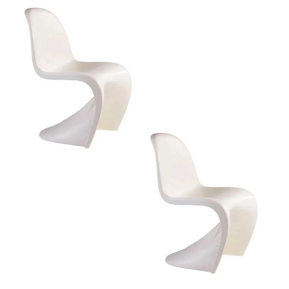 Chaises pour enfants en plastique blanc de la collection Heavenly LOT DE 2