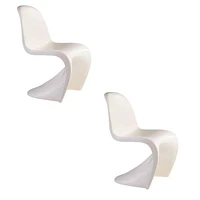 Chaises pour enfants en plastique blanc de la collection Heavenly LOT DE 2