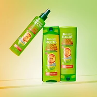 Garnier Fructis Grow Strong Thickening Shampooing Épaississant pour Cheveux Fins, avec Vitamine C, 370ml Épaississant et ajoute du volume