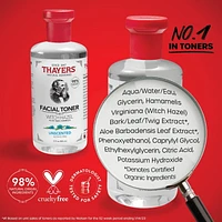 THAYERS Tonique Visage Non Parfumé Sans alcool formule à l'hamamélis et à l'aloès 355ml Tonique Visage Sans Alcool