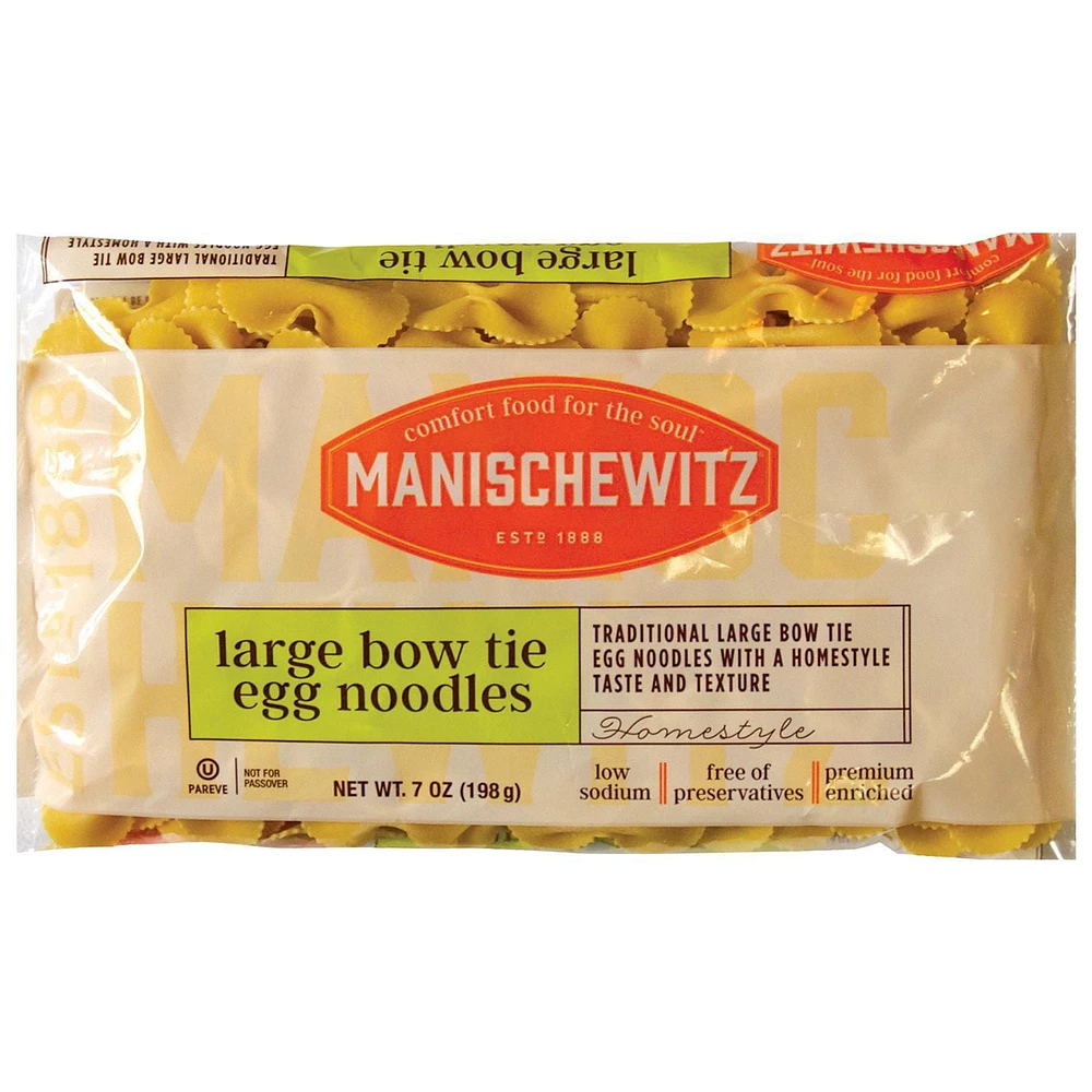 Manischewitz Noodles Large Bow Tie, 198