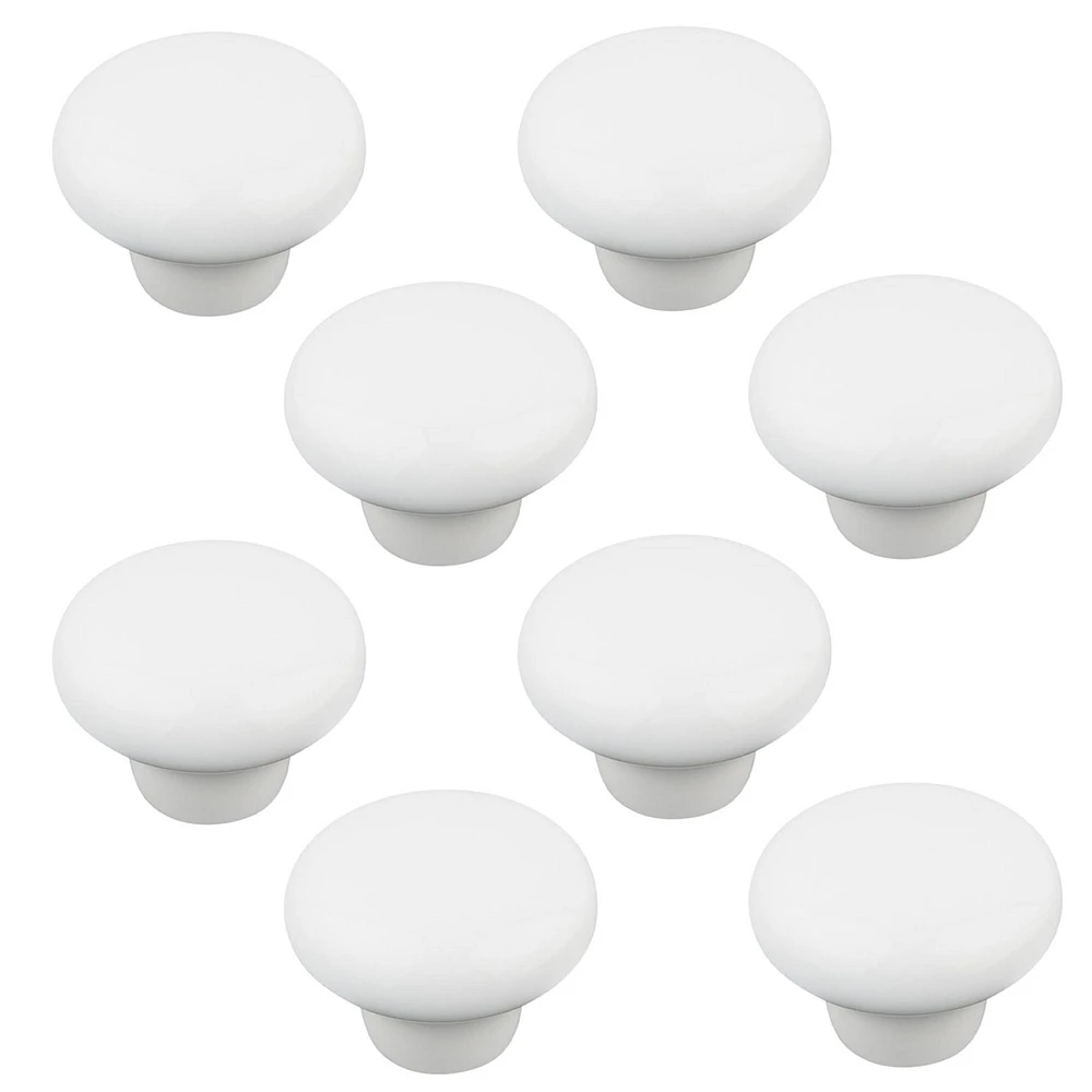 Era Céramique Paquet de 8 Bouton Blanc 1.18 x 1.18 x 1.14 po.