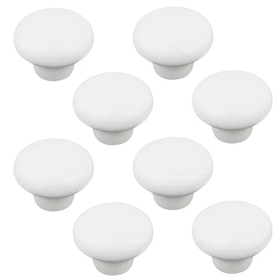Era Céramique Paquet de 8 Bouton Blanc 1.18 x 1.18 x 1.14 po.