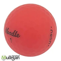 Mulligan - 36 Noodle Neon Matte Red 5A Recycled Used Golf Balls