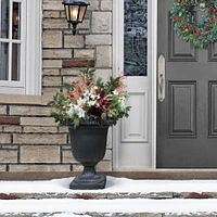 Tierra Verde 19" x 23" Crescendo Urn Planter In Slate, Made from recycled materials