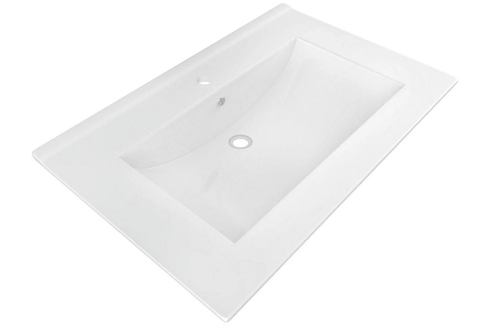 24 po. Ensemble de dessus en céramique W 1 trou de couleur blanche AI-24672