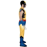 MARVEL Adult Wolverine Costume - Padded Jumpsuit, Gloves, Detachable Claws, and 3D Plastic Mask