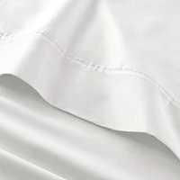 Parure de lit Better Homes & Gardens, 4 pièces, en satin de coton blanc arctique 300 fils, grand lit