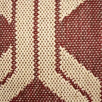 Tapis d'intérieur-extérieur rouge de 7 pi 6 po x 9 pi 6 po