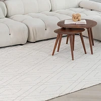 Rug Branch Casa Abstract Indoor Area Rug, Beige Grey, Boho - Entryway, Hallway, Bathroom