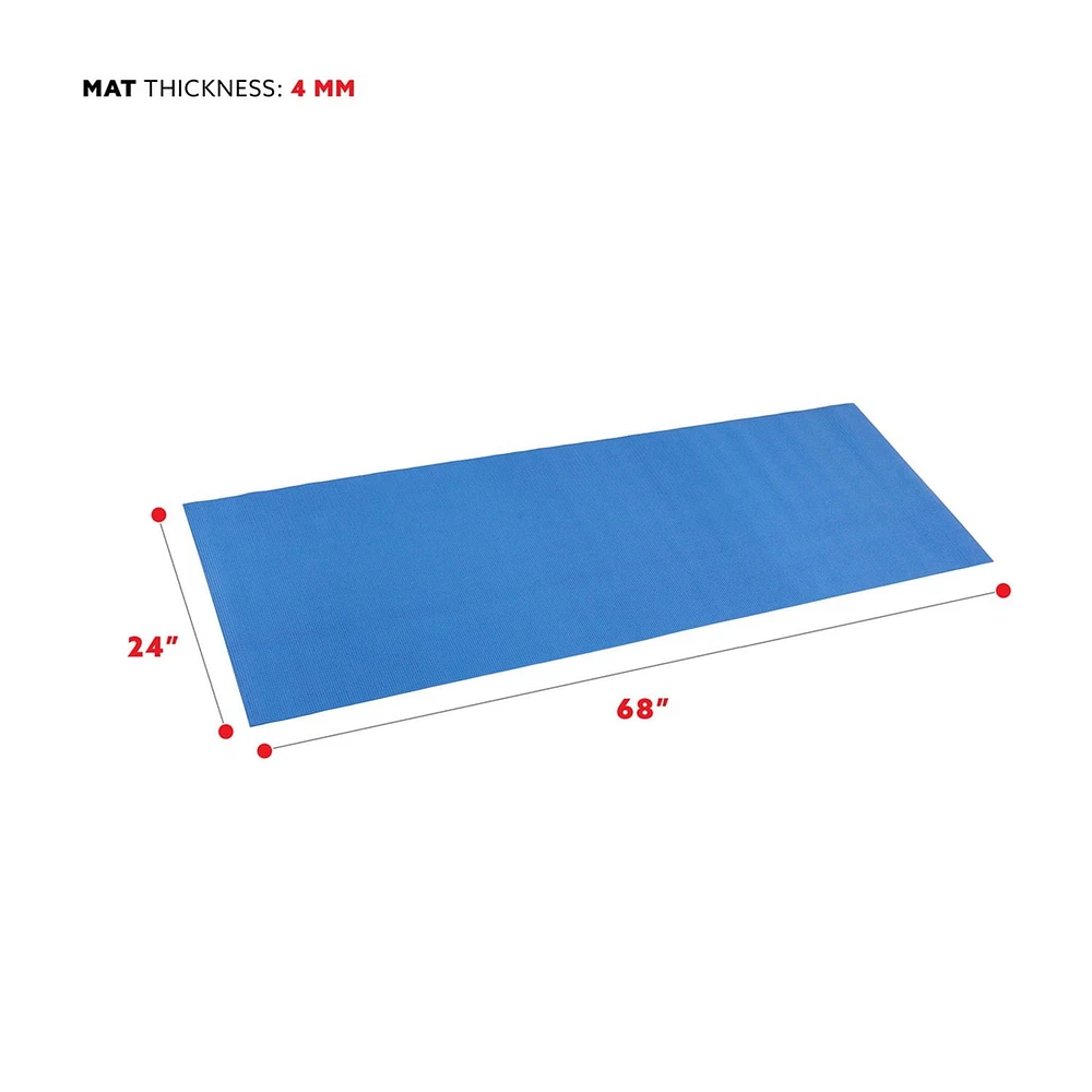 Sunny Health & Fitness Blue Yoga Mat