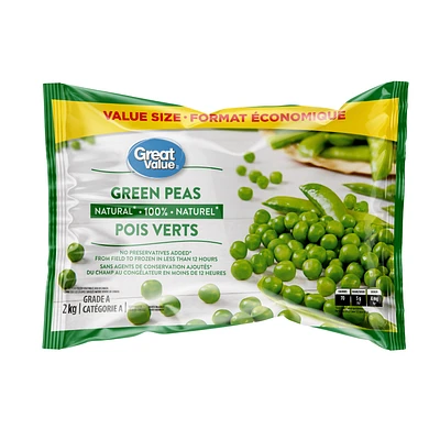 Great Value Green Peas, 2 kg