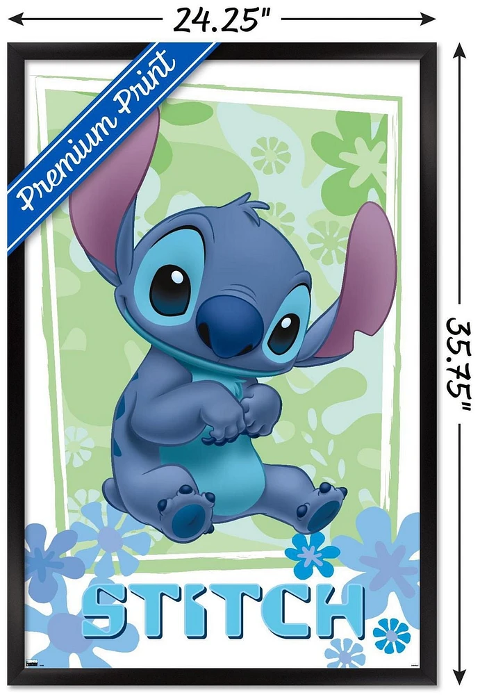 Disney Lilo and Stitch - Flowers Wall Poster, 22.375" x 34" Framed