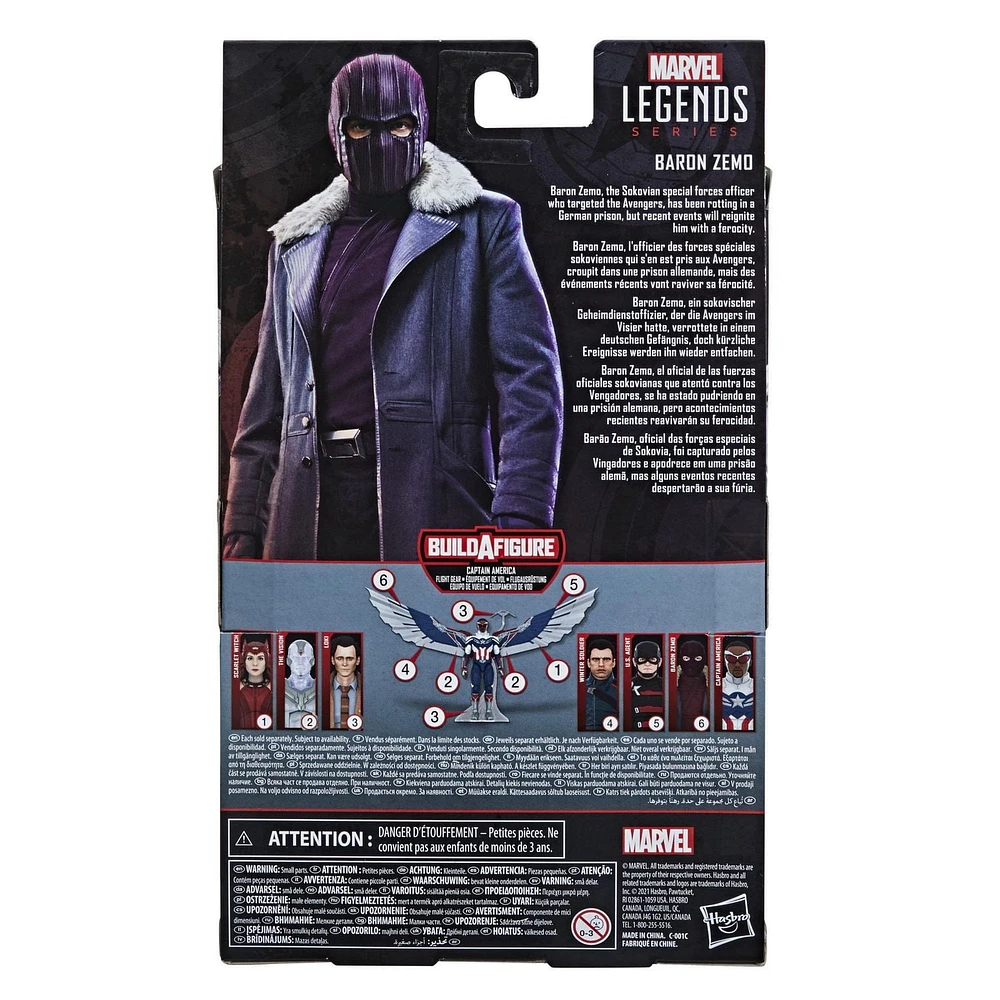 Hasbro Marvel Legends Series Avengers, figurine de collection Baron Zemo de 15 cm, design premium et 5 accessoires, pour enfants, dès 4 ans