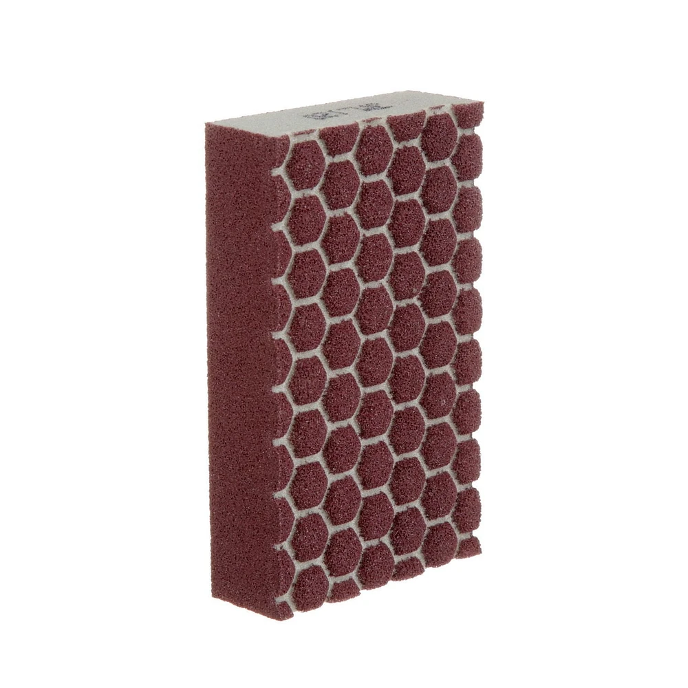 3M™ SandBlaster™ Ultra Flexible Sanding Sponge 20908-120-UFS, Dust Channelling, 120 Grit, 4 1/2 x 2 1/2 x 1 in, 1/Pk