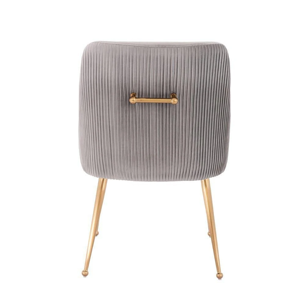 Henry III Dining Chair Set of 2 – Elegant Velvet Dining Accent Chairs with Comfortable Upholstery, Gold Legs, and Stylish Handle Detail on the Back, Perfect for Modern Dining Spaces