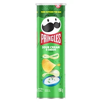 Pringles Sour Cream & Onion Flavour Potato Chips 156 G, 156g