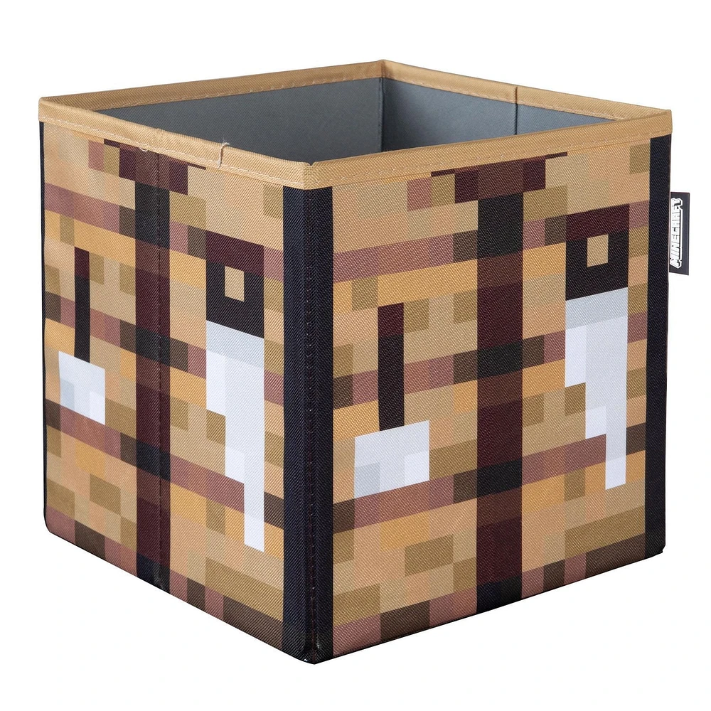 Minecraft Set of 2 Fabric Storage Boxes - Creeper Head/Crate<br>