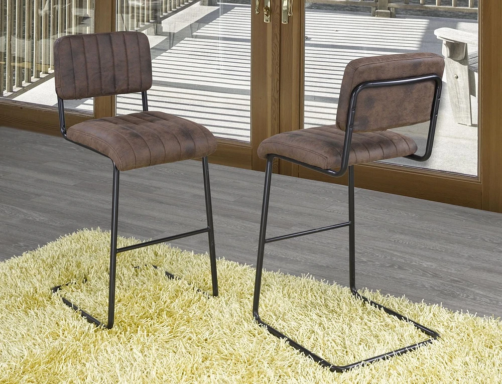 Tabouret de bar Dominic , Ensemble de 2, brun
