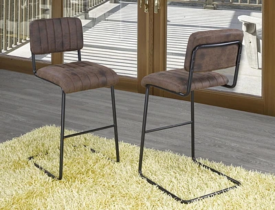 Tabouret de bar Dominic , Ensemble de 2, brun