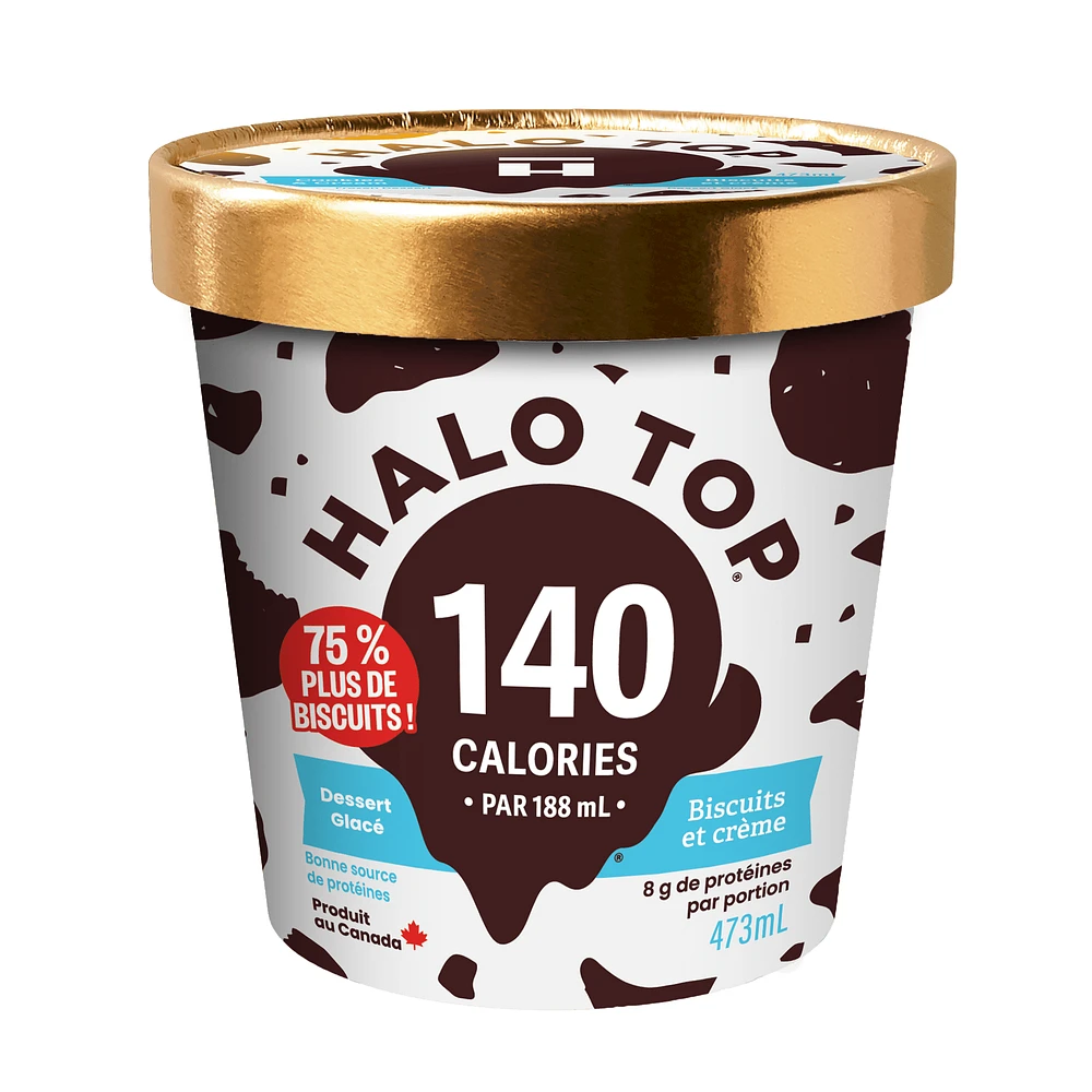 Halo Top Cookies & Cream Frozen Dessert 437 mL