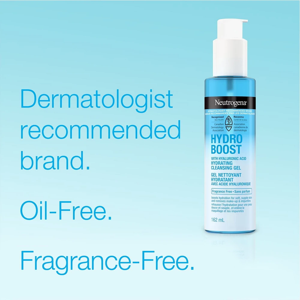 Gel nettoyant hydratant Neutrogena® Hydro Boost - Acide hyaluronique - Démaquillant et nettoyant pour le visage - Sans parfum