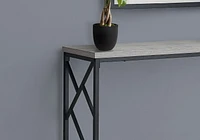 Monarch Specialties Accent Table, Console, Entryway, Narrow, Sofa, Living Room, Bedroom, Metal, Laminate, Grey, Black, Contemporary, Modern