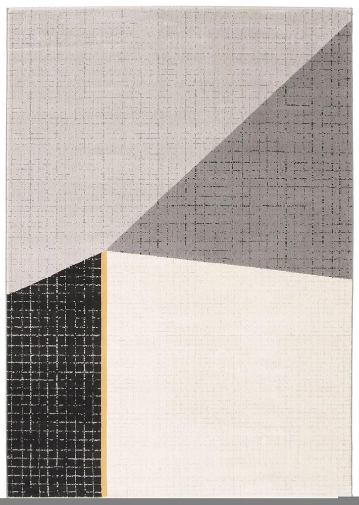 ECARPET Modern Area Rug for Dining Room, Living Room, Bedroom or Den Visby Black
