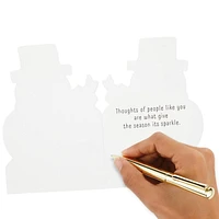 Connections from Hallmark Boxed Christmas Cards (Die-Cut Snowman), 16 ct.