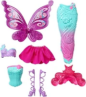 Barbie Doll with Outfits and Accessories for 3 Fairytale Characters, a Princess, Mermaid and Fairy, Gift for 3 to 7 Year Olds, [Amazon Exclusive]