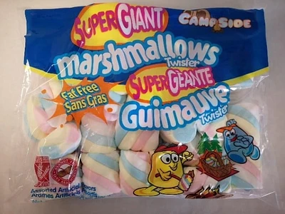 Campside Giant Rainbow Twisties Marshmallows, 700Gr