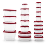 Contenants de conservation des aliments Rubbermaid avec couvercles EasyFindLids, ensemble de 40 pièces Tailles assorties