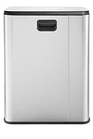 Poubelle en acier inoxydable de grande capacité de 50 L avec seau intérieur amovible The Step N' Sort