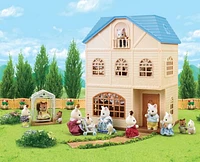 Ensemble-cadeau de la terrasse bleu azur Calico Critters – Maisonnette de collection avec figurines, meuble et accessoires