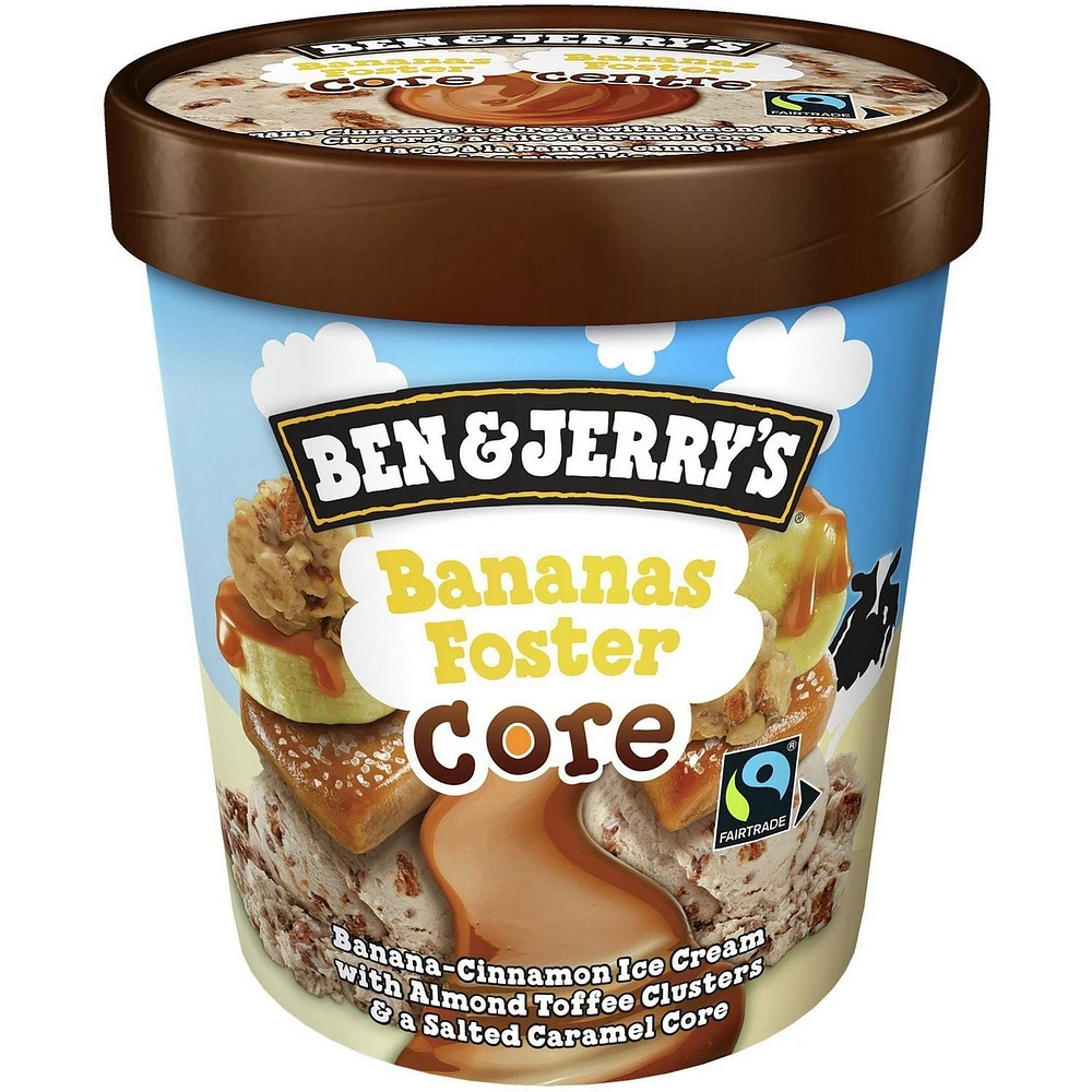 Ben & Jerry's Bananas Foster Core Ice Cream, 473ml