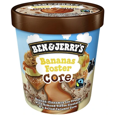 Ben & Jerry's Bananas Foster Core Ice Cream, 473ml