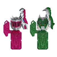 Power Rangers Dino Fury Marteau Ankylo rose et griffe de tigre verte Jouets Zord pour enfants à partir de 4 ans Système de construction personnalisé Zord Link Mix-and-Match