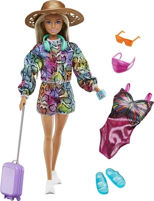 Barbie Poupée ​Vacances entre amies, 30,5 cm, cheveux blonds méchés Âges 3+