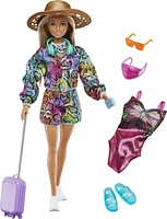 Barbie Poupée ​Vacances entre amies, 30,5 cm, cheveux blonds méchés Âges 3+