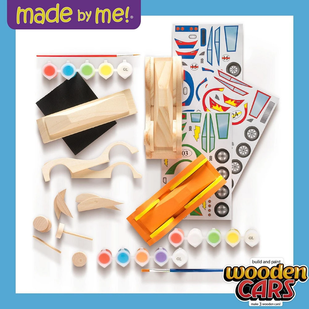 Made By Me Wooden Cars, Ages 6 years and up