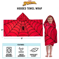 Spider-Man Kids Hooded Towel, 100% Cotton