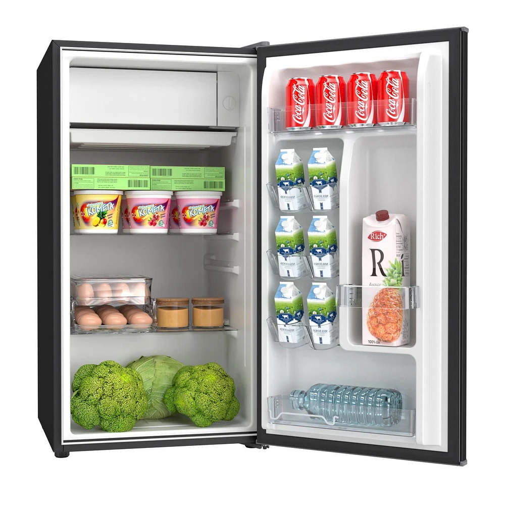 Hamilton Beach réfrigérateur compact de 3,3 pied cubes, Aspect inox Réfrigérateur Compact de 3,3 pied cubes