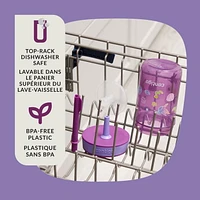 Contigo Leighton Kids Tumbler with Straw, Grape Tulips, BPA-Free, 14 oz (414 mL)