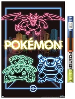 Pokémon - Neon Group Wall Poster, 14.725" x 22.375"