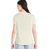 T-shirt de nuit avec encolure en V George pour femmes Tailles TP–TTG