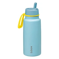 b.box - Gobelet isotherme à couvercle rabattable avec paille, grande bouteille d'eau durable pour adolescents et adultes, bouteille d'eau de voyage, isolation triple couche, sans BPA